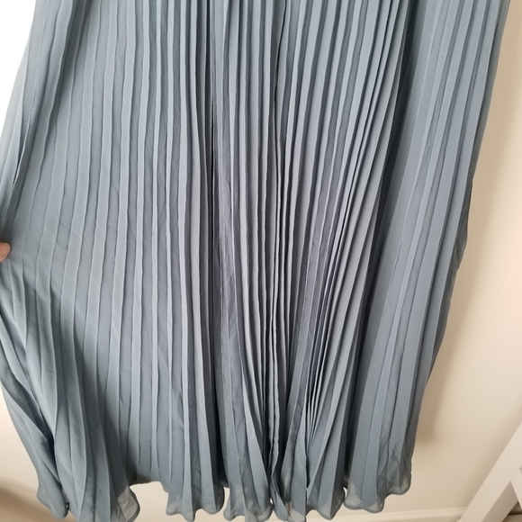 Azazie Lindie A-Line Pleated Chiffon Floor-Length Bridesmaid Dress Size A4 - Picture 7 of 15